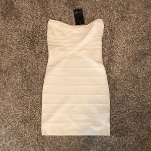 Cream Bandage Mini Dress